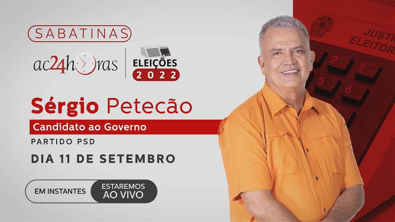 ELEIÇÕES 2022 I Ac24horas sabatina o candidato ao governo, Sérgio Petecão (PSD)