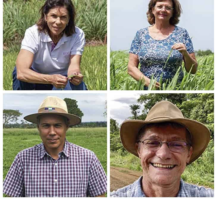 Da esquerda para a direita, em sentido horário: Cacilda, Liana, Moacyr e Carlos Maurício